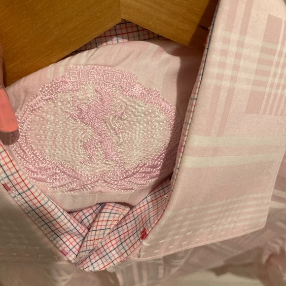 Bugatchi Pink Plaid Dress Shirt Men’s M | Contrast Cuff & Collar | Like New - Picture 6 of 7